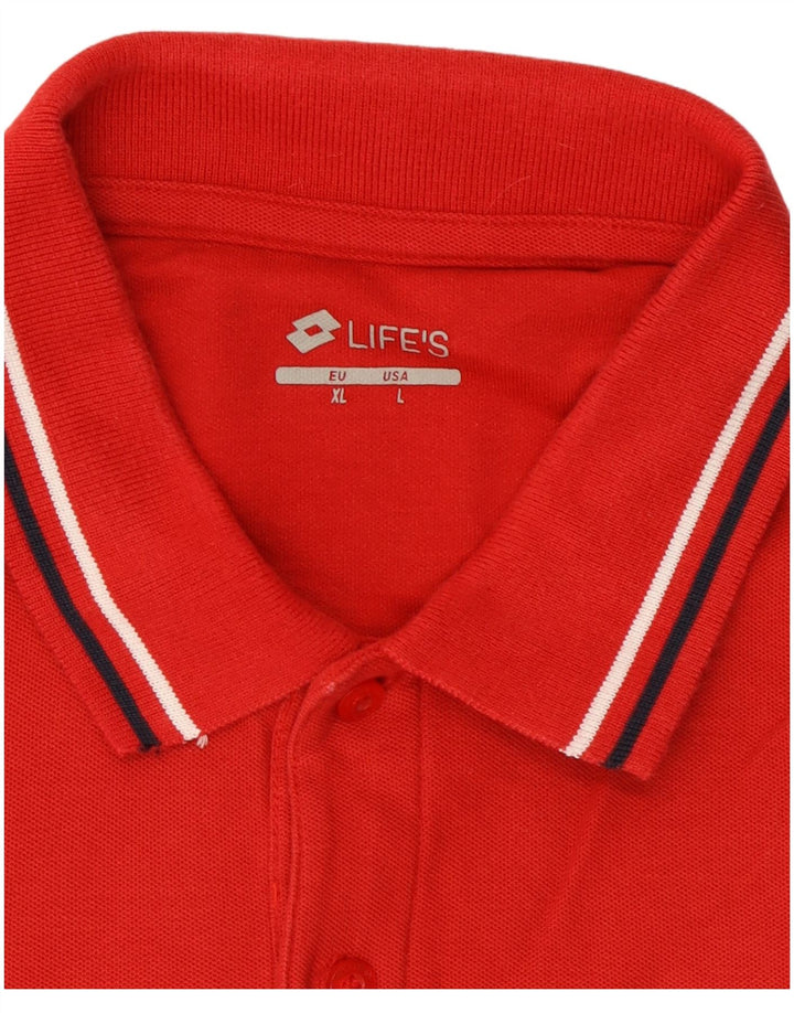 Lotto Polo Homme Grand Rouge Coton