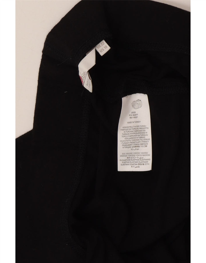Marks & Spencer Leggings Femme UK 22 3XL Noir Viscose