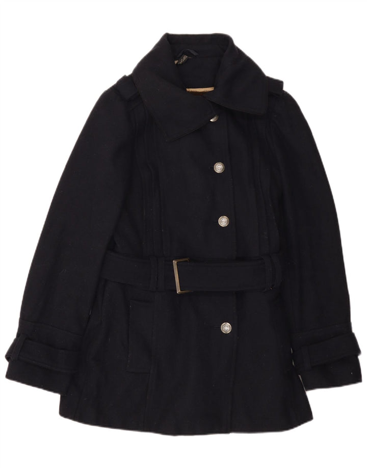 Topshop Manteau Femme UK 44 Laine Bleu Marine Moyen