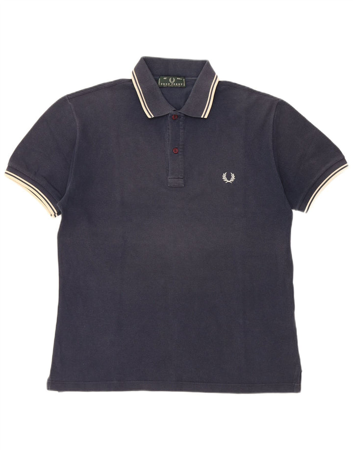 Fred Perry Polo Homme Bleu Marine Moyen Rayé Coton