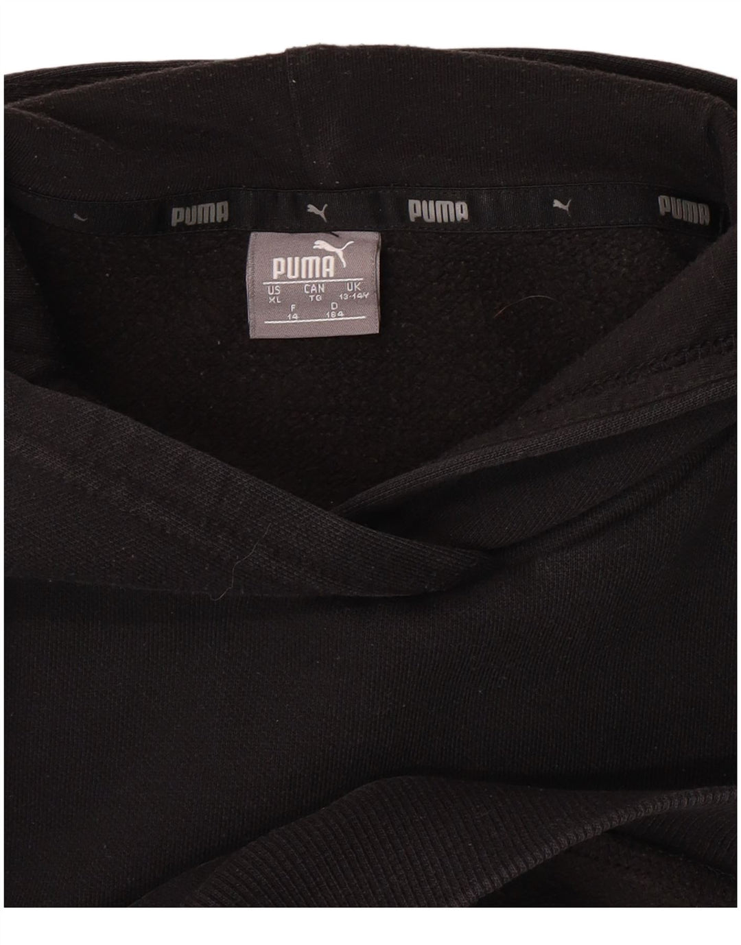 PUMA Sweat à capuche graphique pour fille 13-14 ans Noir Coton