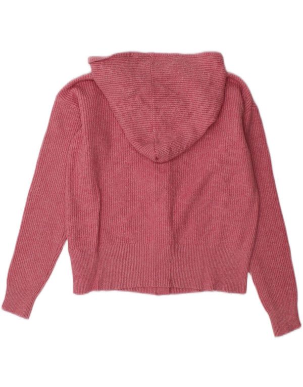 Marks & Spencer Pull cardigan surdimensionné à capuche pour femme UK 10 Petit Rose