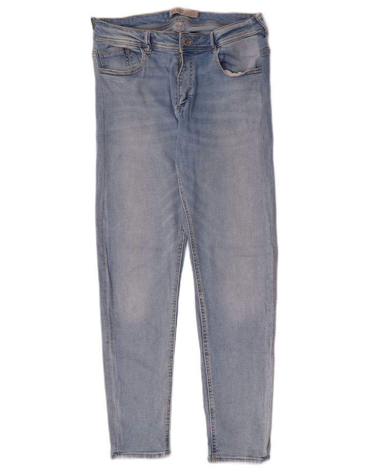 Zara Jean Slim Femme EU 42 Large W32 L27 Bleu