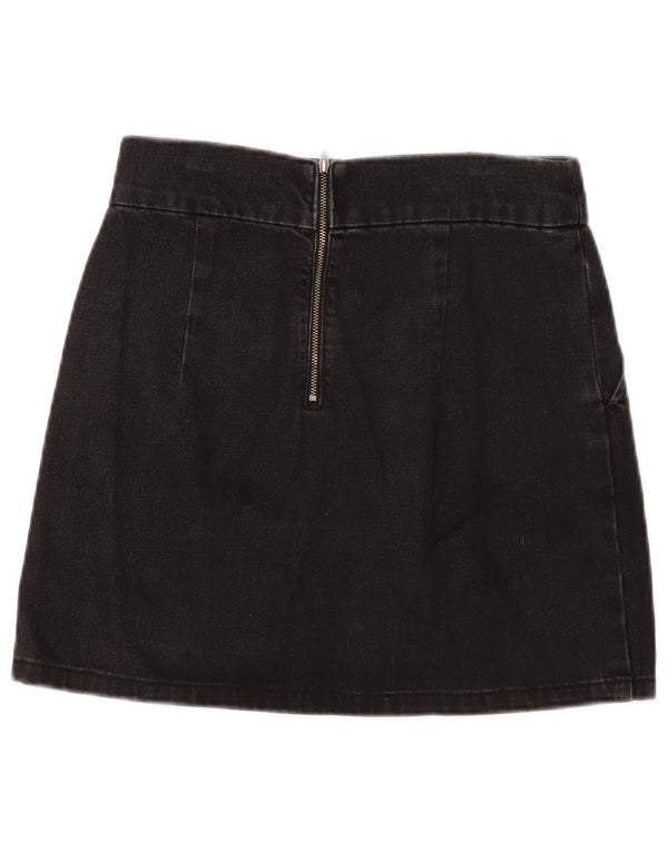 Topshop Femme Mini Jupe En Jean W28 Coton Noir Moyen