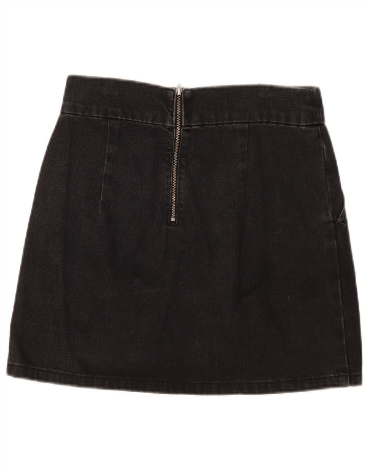 Topshop Femme Mini Jupe En Jean W28 Coton Noir Moyen