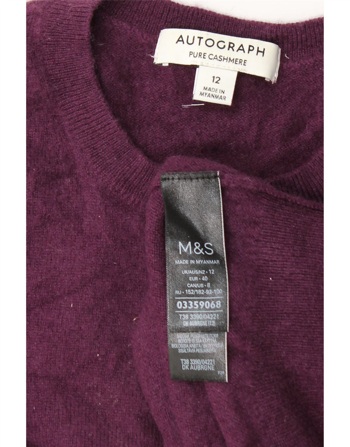 Marks & Spencer Pull à col rond pour femme UK 12 Violet moyen
