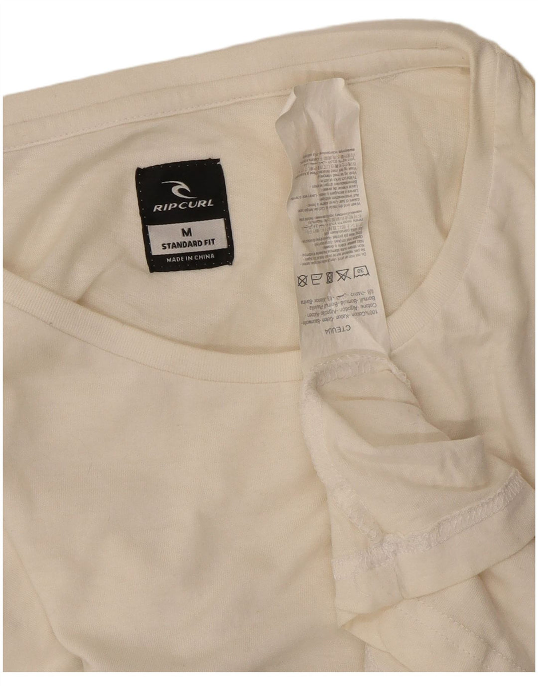 Rip Curl T-shirt coupe standard pour homme en coton color block blanc moyen