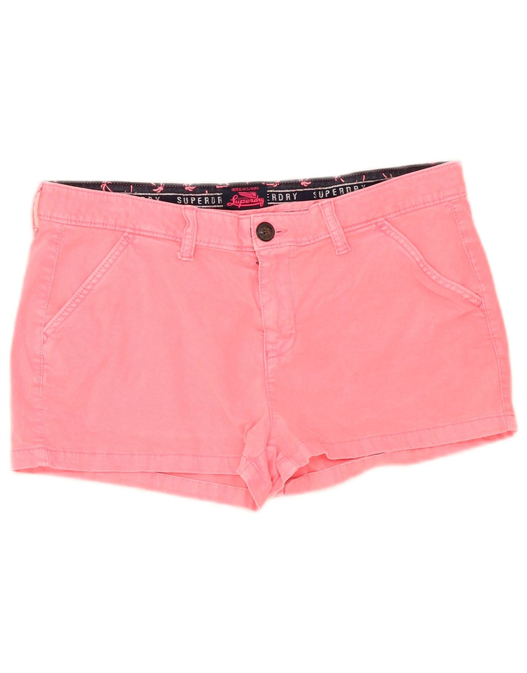 Superdry Pantalon Chaud W34 Femme Large Rose Coton