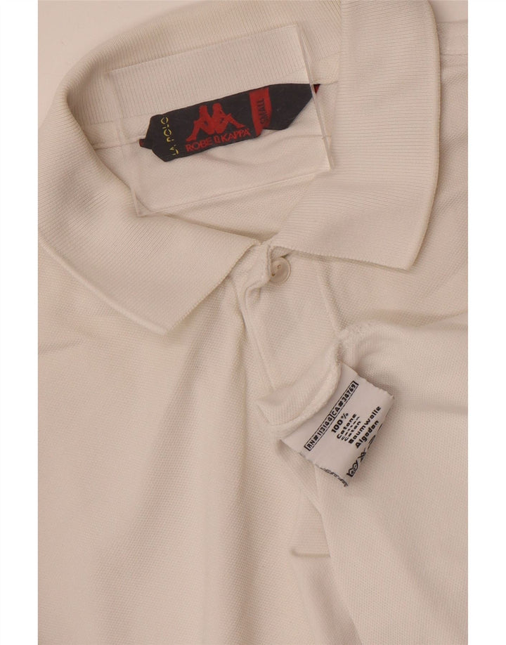 Kappa Polo Homme Petit Blanc Coton