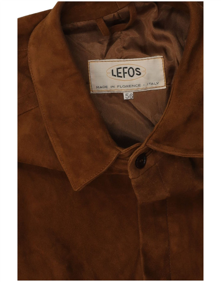 VINTAGE Veste en daim homme UK 38 Beige moyen