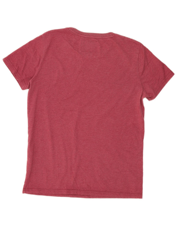 Superdry Homme Graphic T-Shirt Top Large Rouge Coton