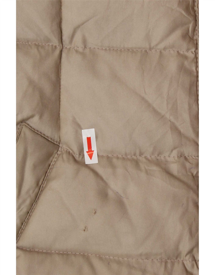 Zara Veste matelassée pour femme UK 12 Polyester beige moyen