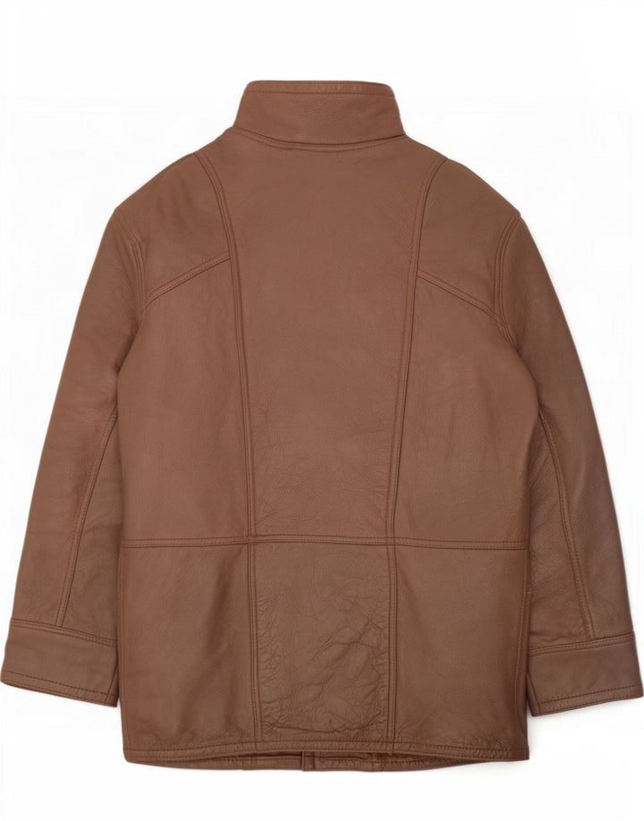 Veste Shearling Femme Vintage UK 14 Brun Moyen