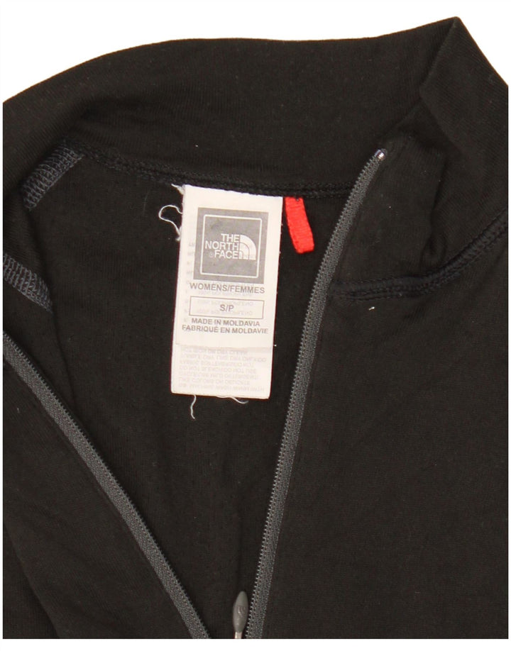 The North Face Haut de survêtement à col zippé pour femme UK 8 Small Noir