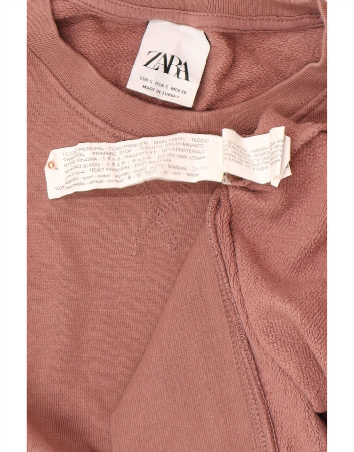 ZARA Homme Sweatshirt Jumper Petit Rose Coton