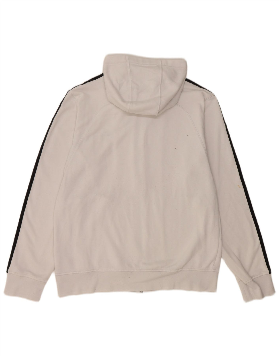 Adidas Pull à capuche zippé graphique pour homme en coton blanc moyen