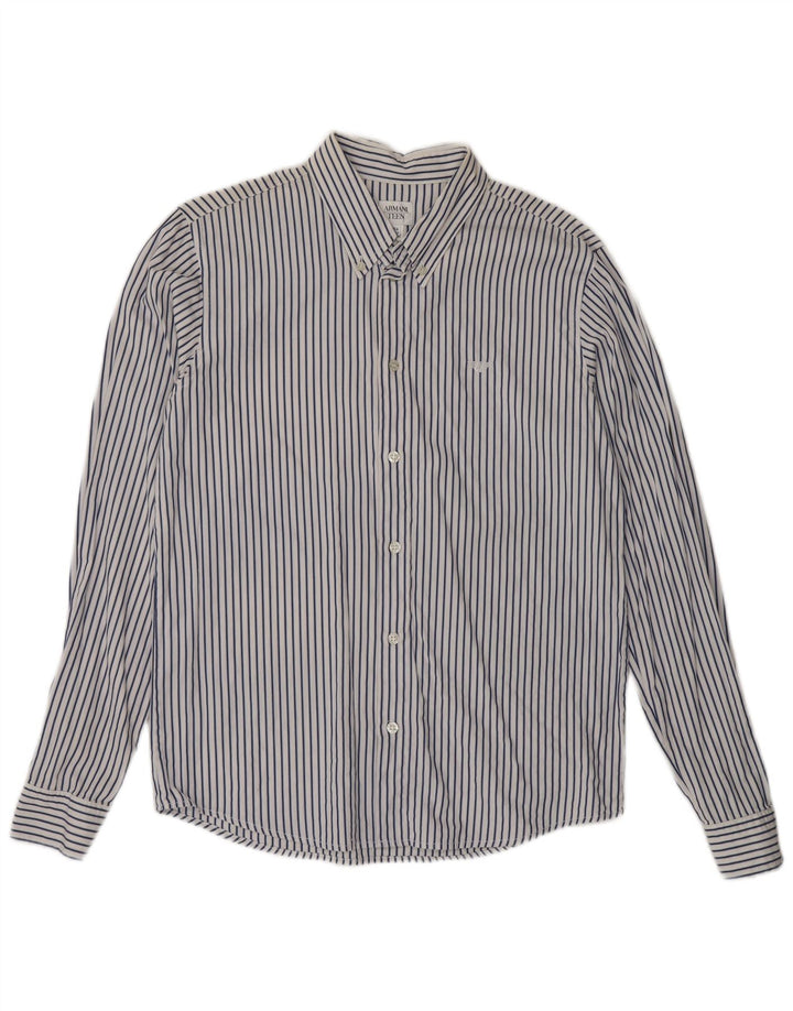 Armani Chemise Garçon 15-16 ans Blanc Rayé Coton