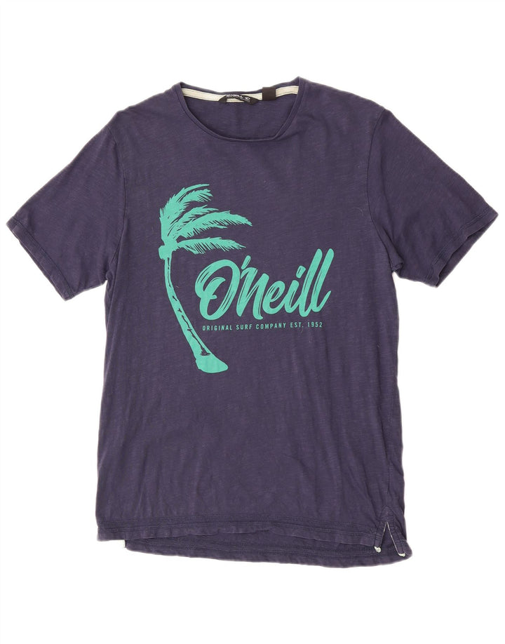 O'Neill Mens Graphic T-Shirt Top Small Bleu Marine Coton
