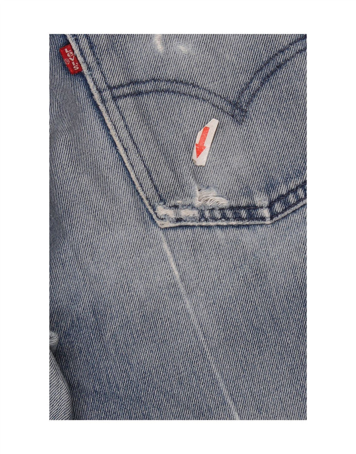 Levi's Jean Droit Effet Déchiré W28 L32 Femme Bleu Coton