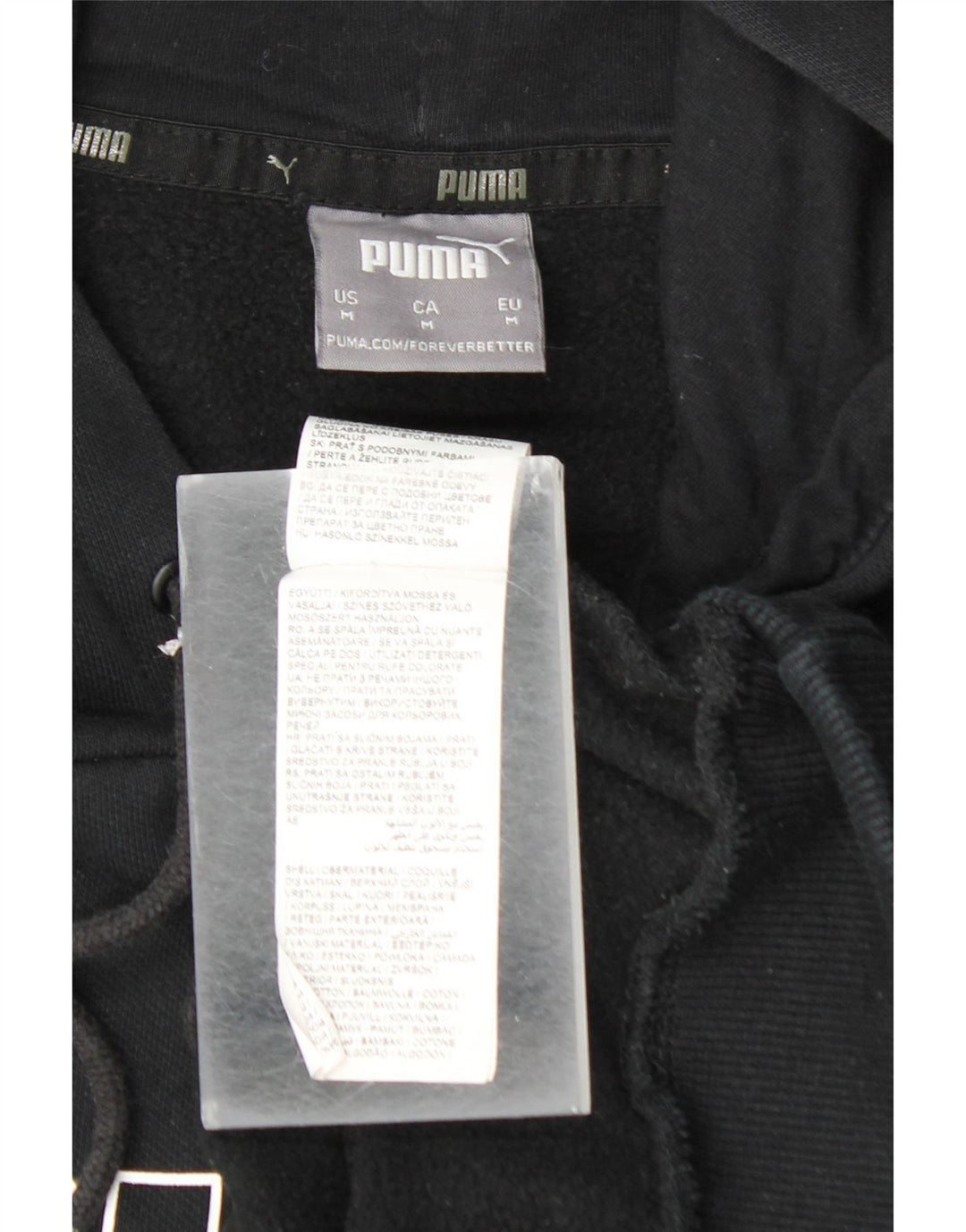 PUMA Sweat à Capuche Graphique Homme Noir Moyen Coton