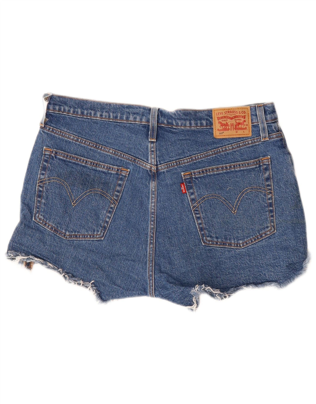 Levi's Short en Jean 501 Femme W32 Large Bleu Coton