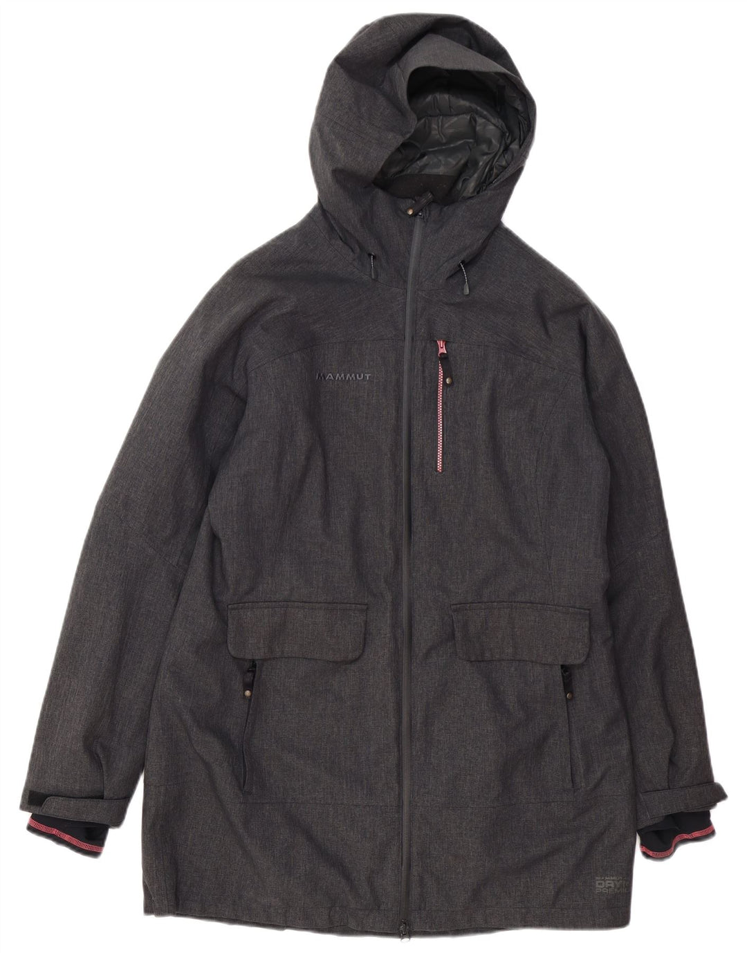 MAMMUT Manteau coupe-vent à capuche pour femme UK 16 Large Gris Polyester