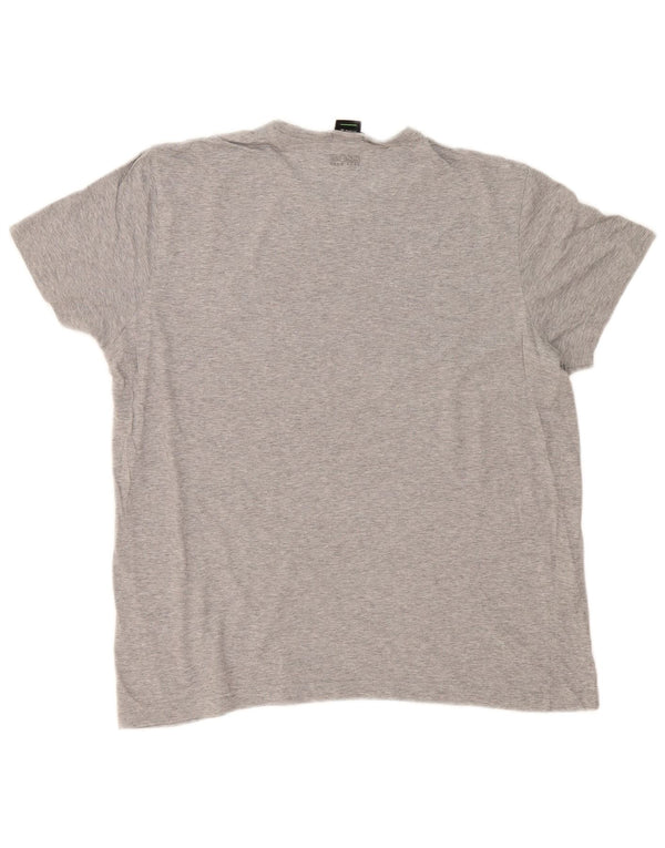 Hugo Boss Hommes Regular Fit Graphic T-Shirt Top Large Gris Coton