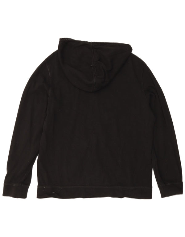 Armani Exchange Pull à capuche zippé XL en coton noir pour homme
