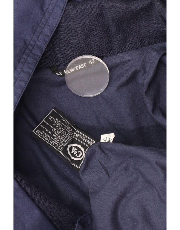 Nouveau Manteau surdimensionné à capuche pour femme Fast EU 42 grand bleu marine coton