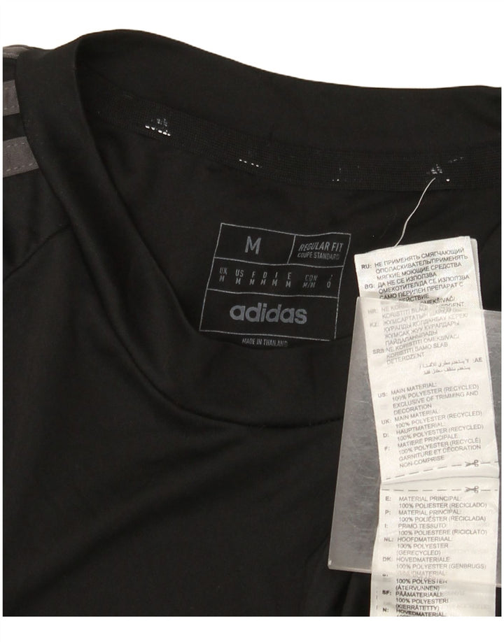 Adidas Hommes Aeroready Regular Fit T-Shirt Top Noir Moyen Polyester