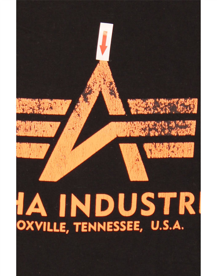 Alpha Industries T-Shirt Graphique Homme Petit Noir Coton