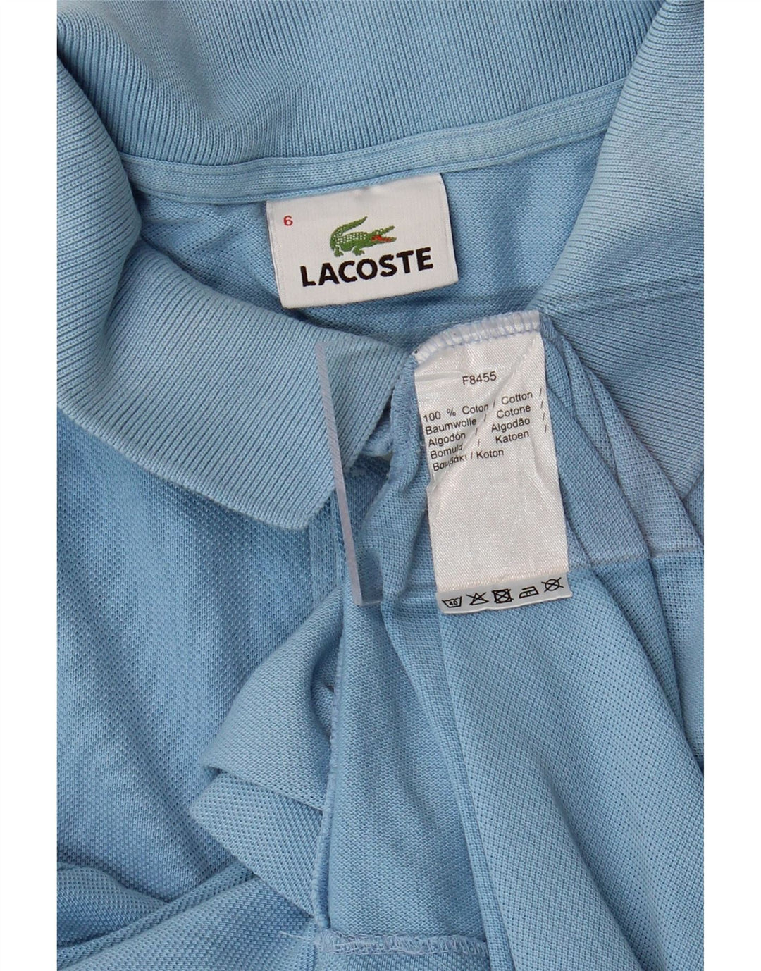 LACOSTE Polo Homme Taille 6 XL Bleu Coton