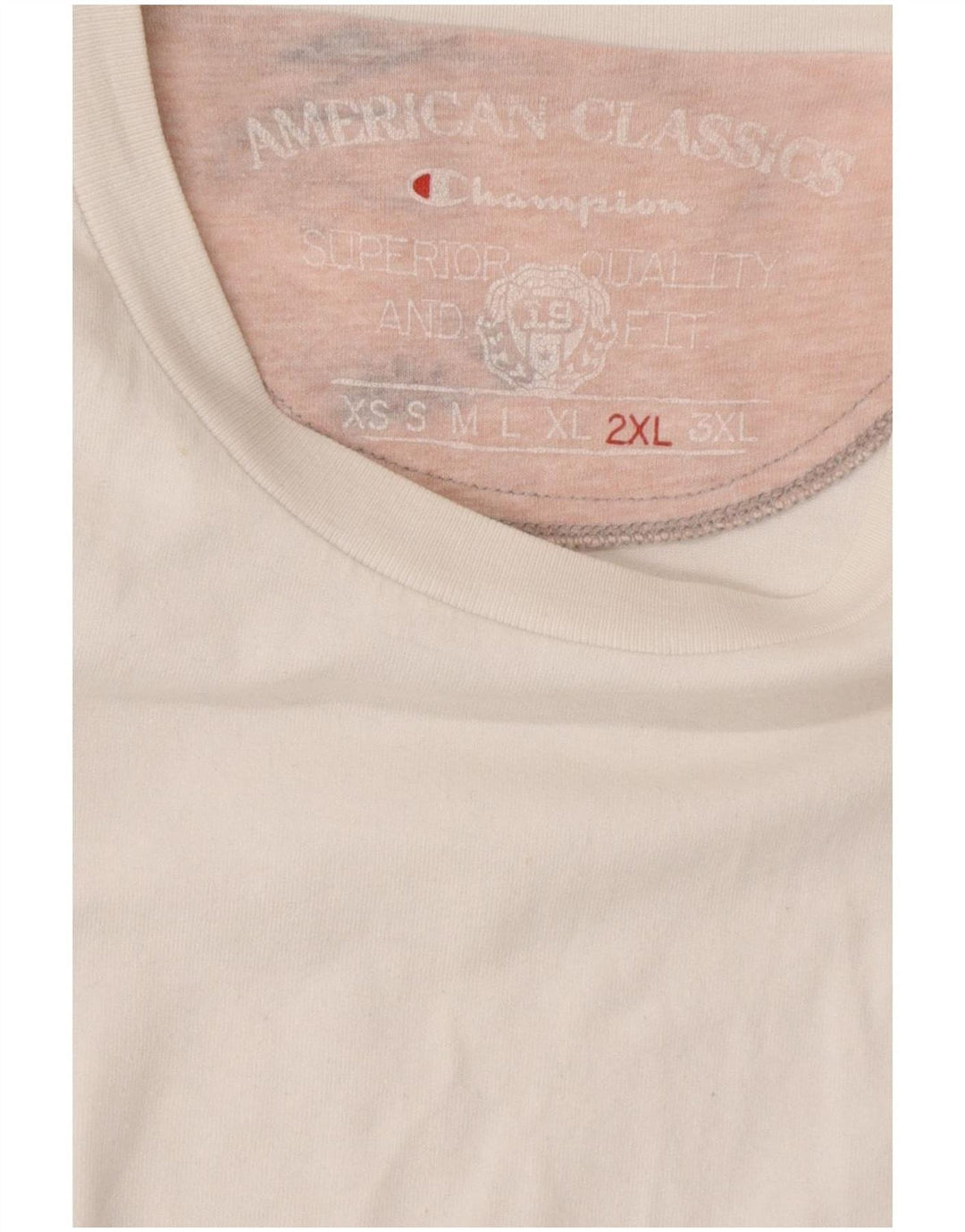 Champion T-Shirt Homme Haut 2XL Blanc
