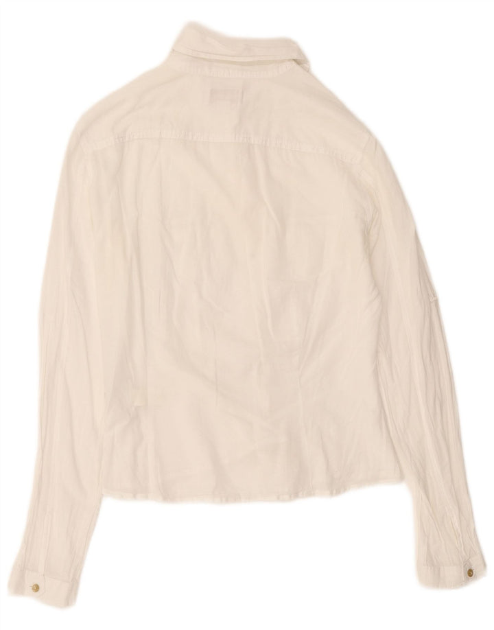 Chemise Diesel Femme UK 14 Coton Blanc Moyen