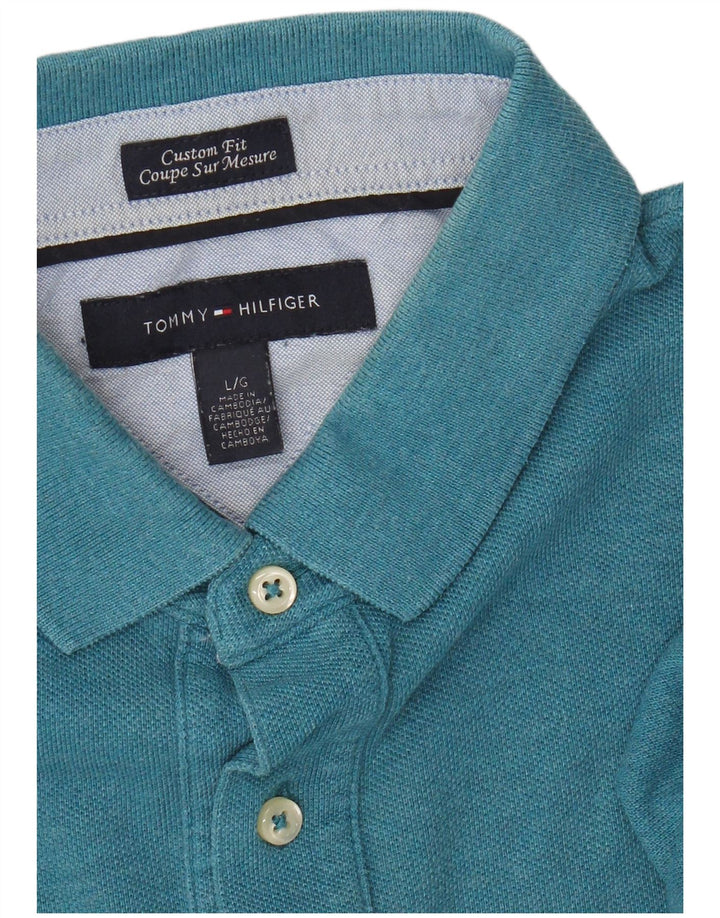 Tommy Hilfiger Polo ajusté sur mesure pour homme, grand bleu