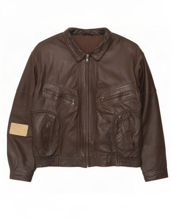 CLASSIC Veste en cuir pour homme UK 42 XL Marron