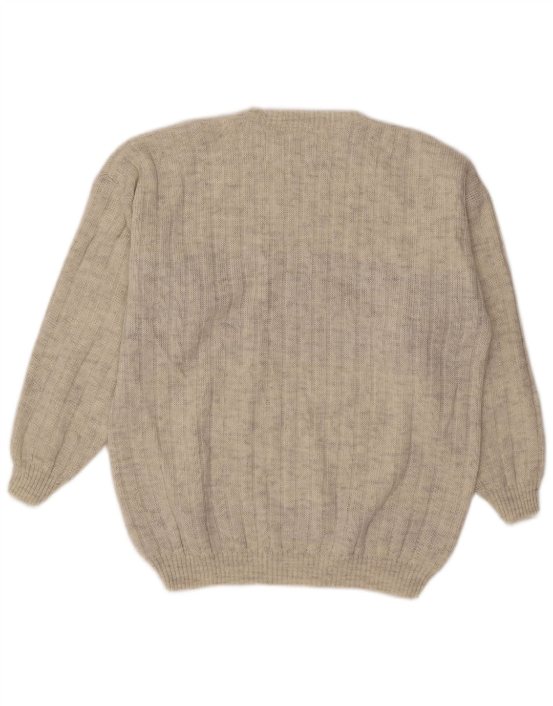 vintage Mens Crew Neck Jumper Pull XL Gris Argyle/Diamant