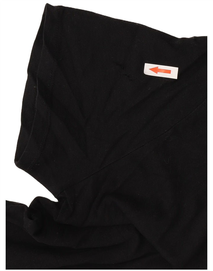 Zara T-Shirt Femme Top UK 16 Large Noir