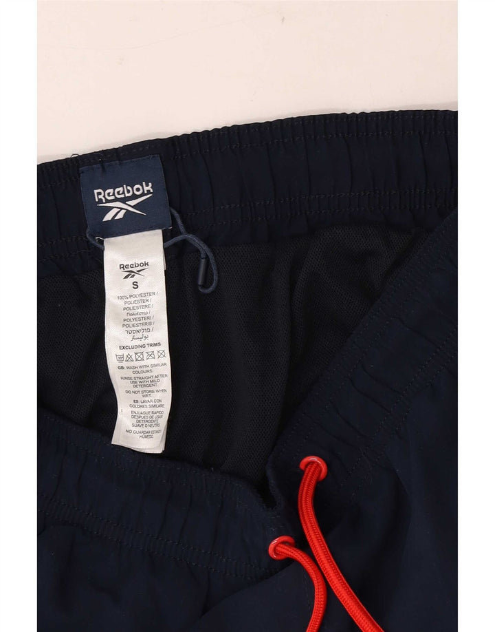 Reebok Short de sport homme petit bleu marine polyester