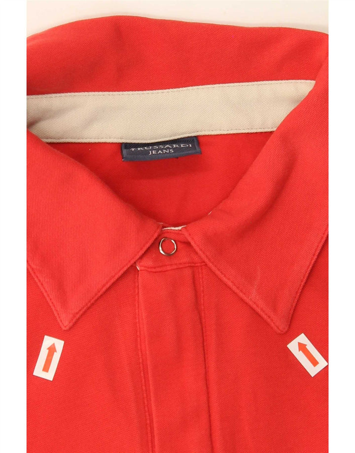 Trussardi Polo Homme 2XL Rouge Coton