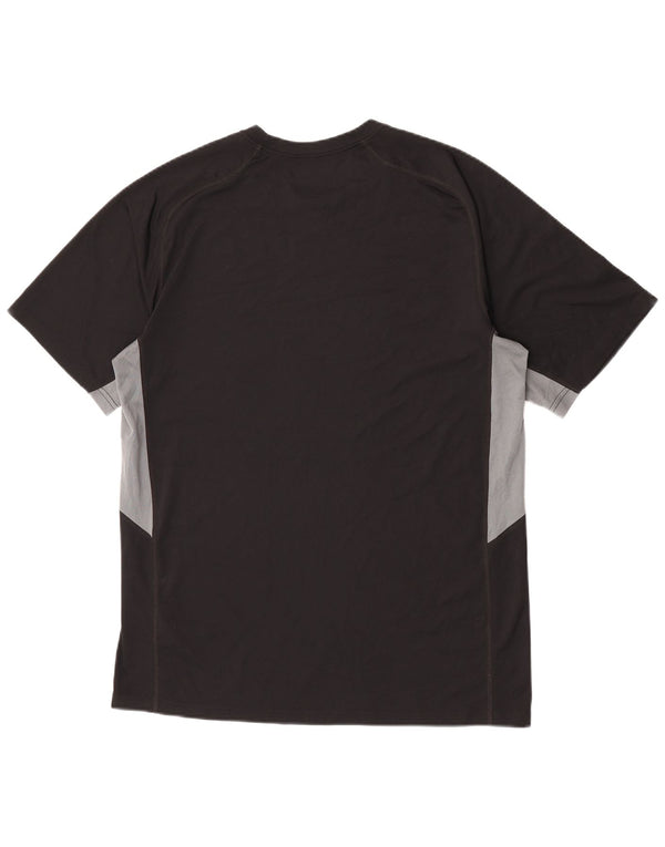 Nike Hommes Dri Fit T-Shirt Haut Large Noir Colorblock Polyester