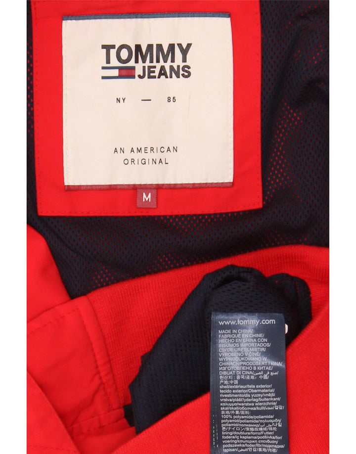 Tommy Jeans Veste Bomber Homme UK 38 Rouge Moyen Polyester