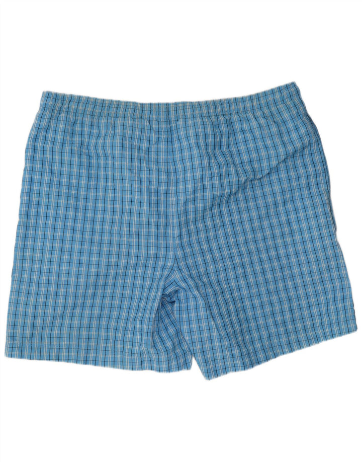 Reebok Short de Bain Homme Grand Carreau Bleu