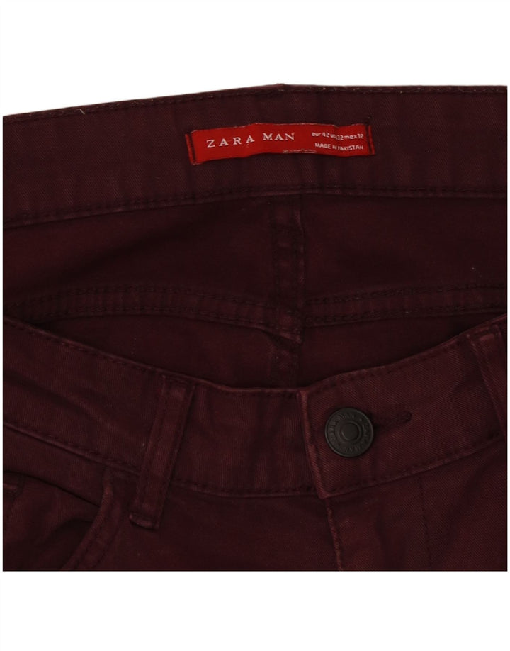 Zara Femme Jean Slim W32 L32 Bordeaux
