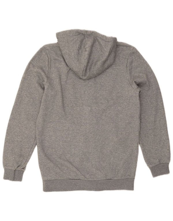 Puma Sweat à capuche zippé pour homme en coton moucheté petit gris