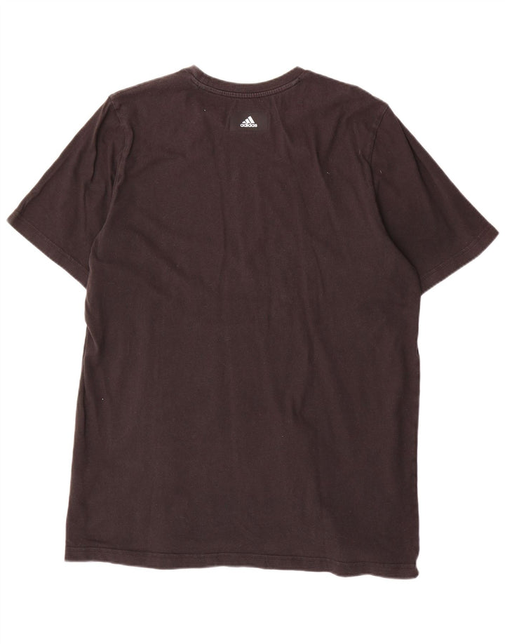 ADIDAS T-shirt graphique pour hommes, grand, en coton noir