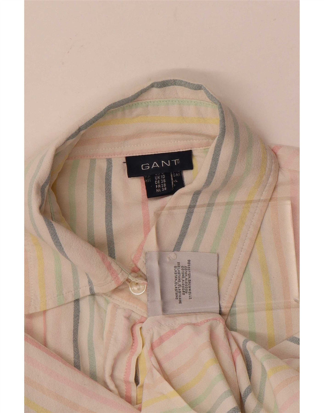 Gant Chemise surdimensionnée pour femme UK 10 Petit coton à fines rayures multicolores