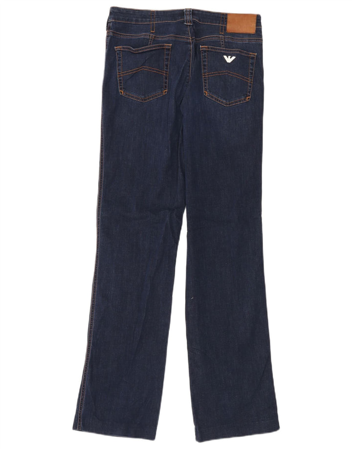 Armani Femme Jean Droit W31 L32 Bleu Marine Coton