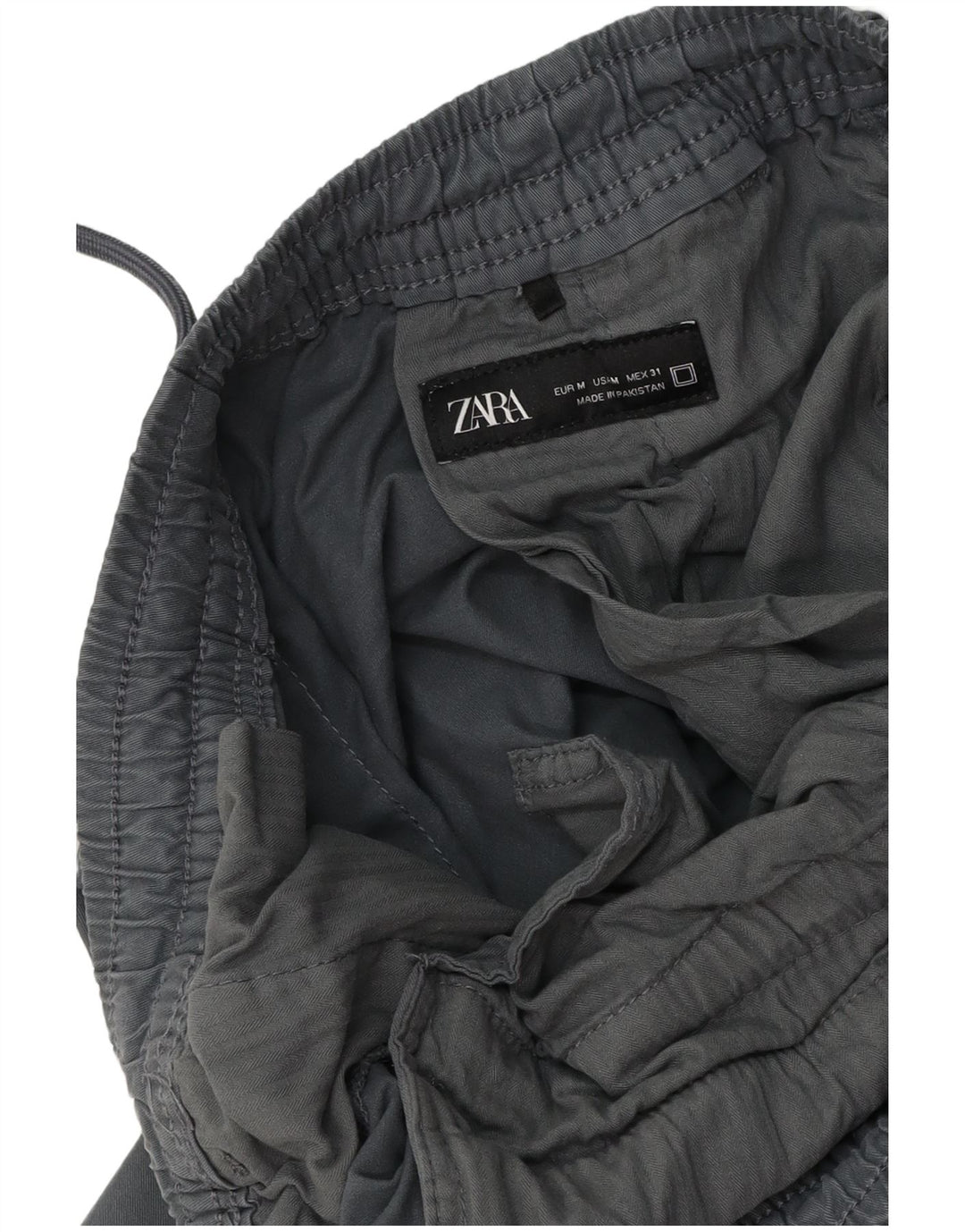 Zara Pantalon Chino Joggers Homme Moyen W31 L27 Gris