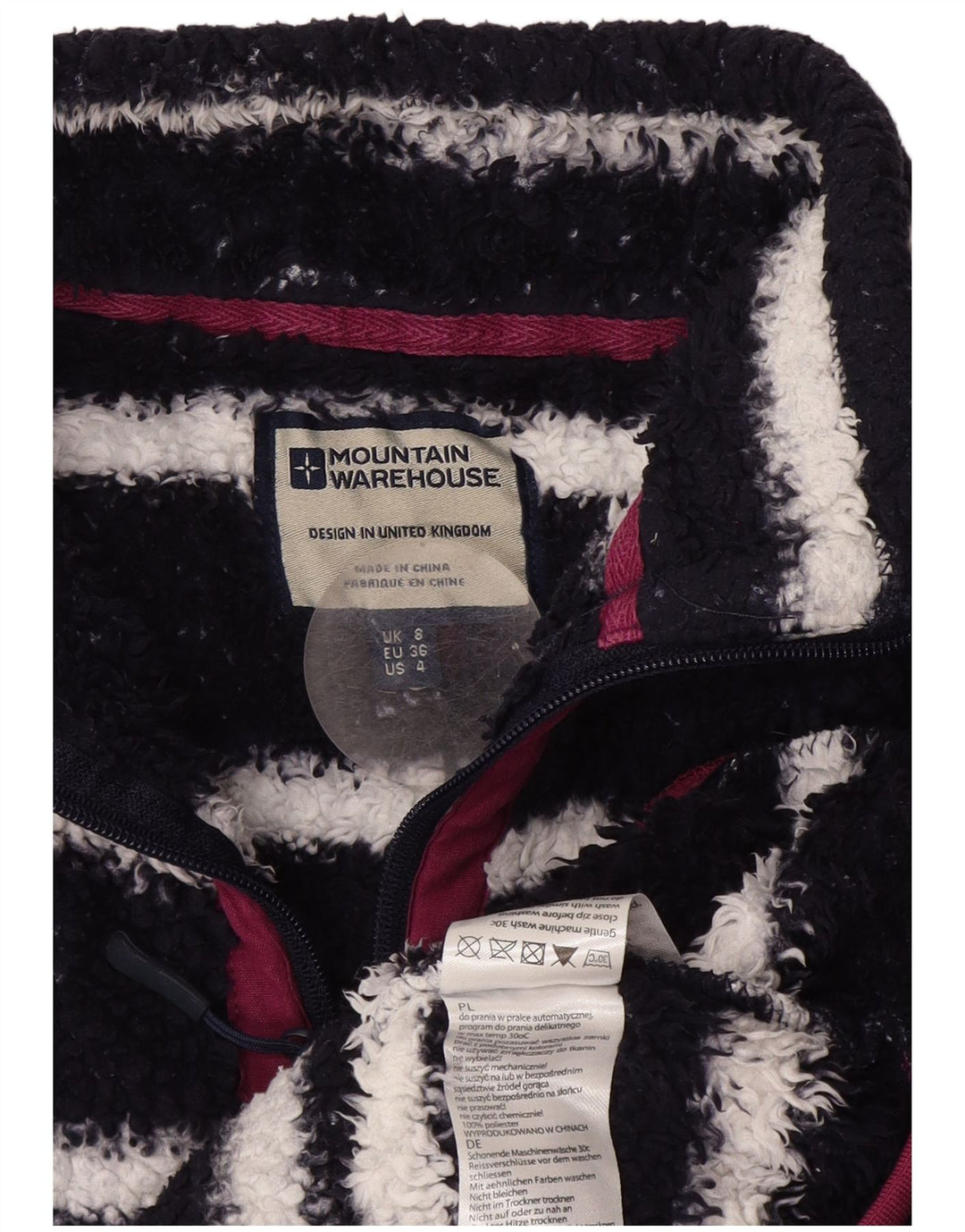 Mountain Warehouse Pull polaire surdimensionné pour femme UK 8 Small Bleu marine
